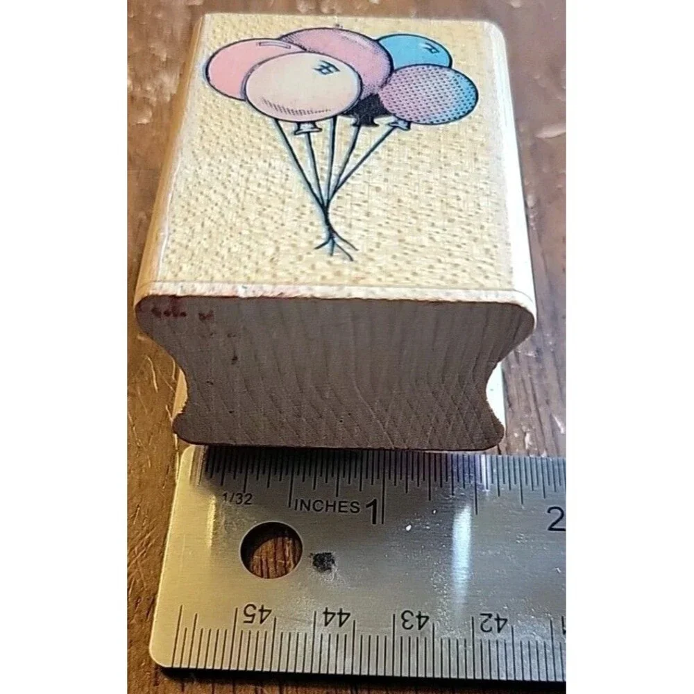 Rubber Stamp - Balloons - 578E - Wood - By All Night Media - 1983